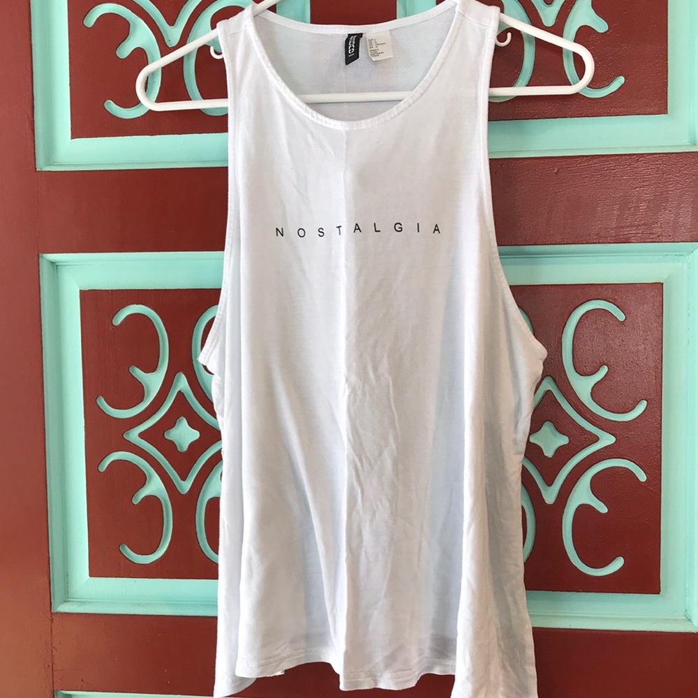 Nostalgia High Neck Tank Top . Slits up sides Sz L